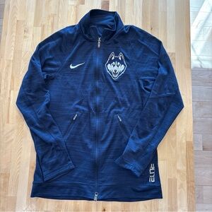 NIKE ELITE Dri-Fit Embroidered UCONN Huskies Navy Track Jacket Women Sz S